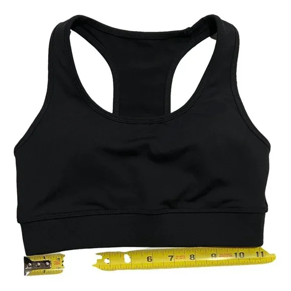 NWT GAP Fit T-Back Sports Bra Sz XS Black Pullover - Picture 2 of 8